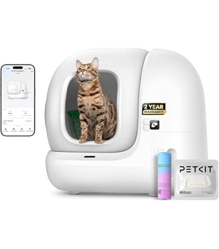 Casa Leo Leo’s Loo Too Self-Cleaning Cat Litter Box, Wi-Fi App Control, <30 dB Whisper-Soft, Anti-Pinch Sensors, UV Odor Defense, Health Monitoring, Large 24 × 22 × 27.6 in Avocado Green Bundle