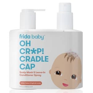 Frida Baby Cradle Cap Treatment, Cradle Cap Shampoo for Babies + Flake Fixer Scalp Spray, Cradle Cap Kit Soothes Baby's Scalp, Prevents Dryness and Flakes Scalp Mask+Spray Duo