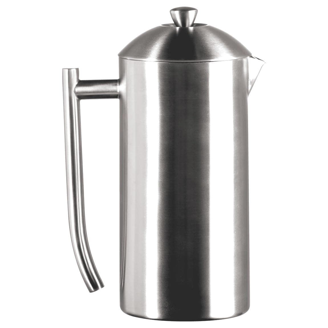 Frieling Stainless Steel French Press Coffee Maker - 36 Oz, Brushed Double-Wall - Insulated Zero-Sediment Filter & Plastic-Free Manual Coffee Press Stainless Steel 36 oz Brushed