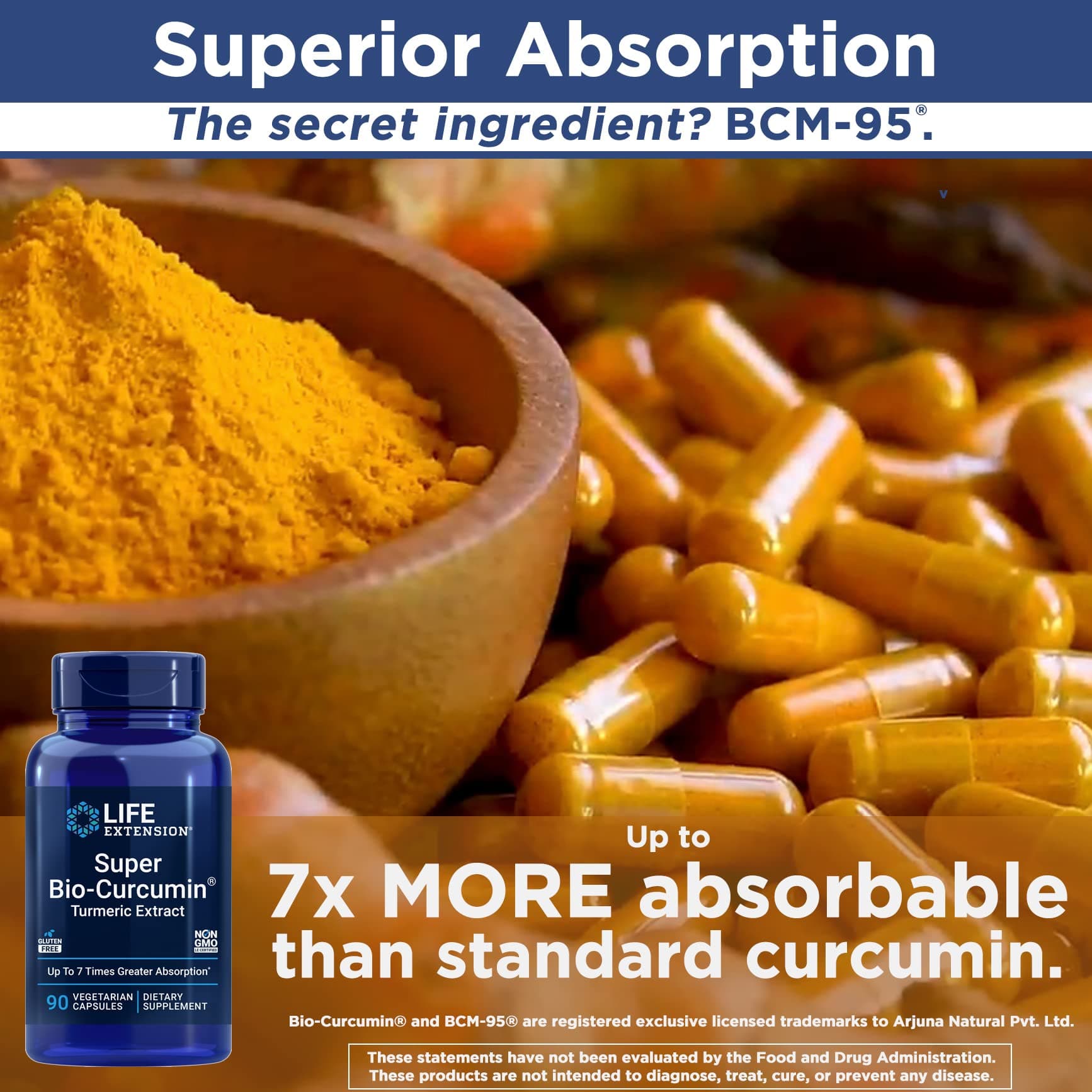 Life Extension Super Bio-Curcumin Turmeric Extract – Highly-Absorbable Curcumin for Whole-Body Health Support – Gluten-Free, Non-GMO, Vegetarian – 60 Vegetarian Capsules
