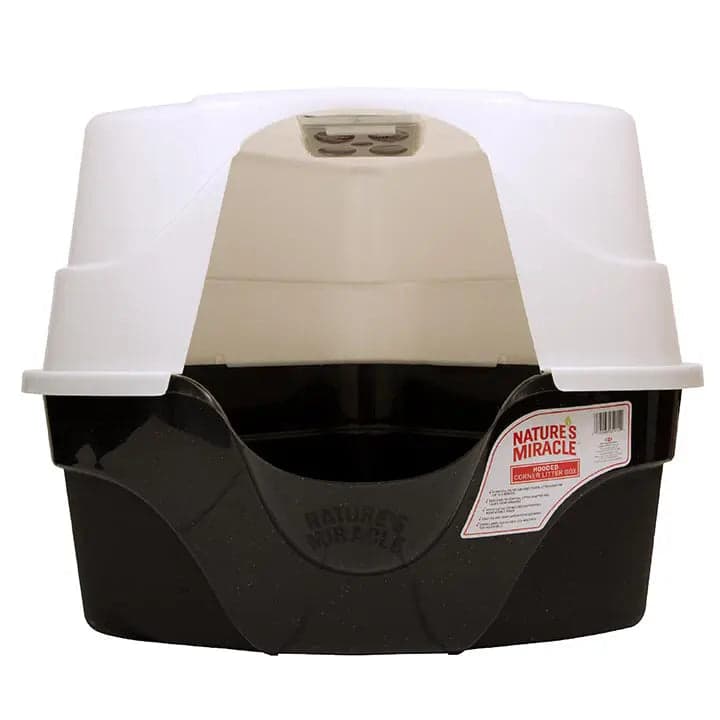 Nature’s Miracle Hooded Corner Litter Box, With Odor Control Charcoal Filter (P-5915) Pack of 1