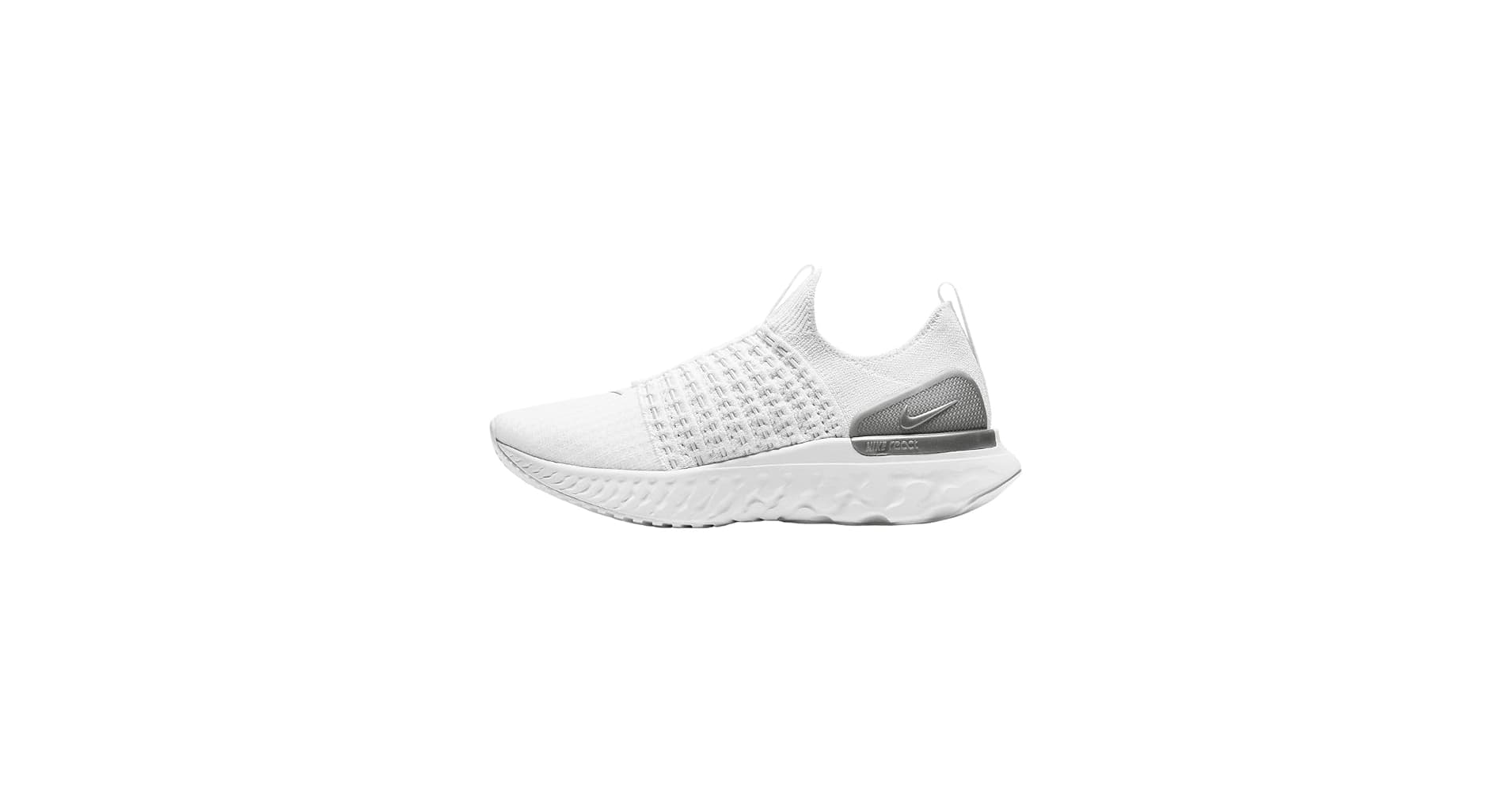 Nike Men's React Phantom Run Flyknit 2 Sneakers 11 White | Gray