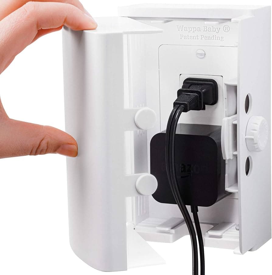 Outlet Cover BOX Baby Proofing (2 Pack) Patented Dual-Lock for Much Better Toddler Proofing, Easier Operation, Simple 3 Step Install with Included Screws. Provides Extra Space Inside for Plugs (White) 2 Count ( Pack of 1 ) 2.0