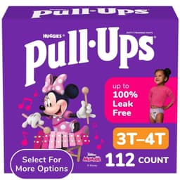 Pull-Ups Girls' Potty Training Pants, Size 3T-4T Training Underwear (32-40 lbs), 112 Count (4 Packs of 28) 3T-4T 112