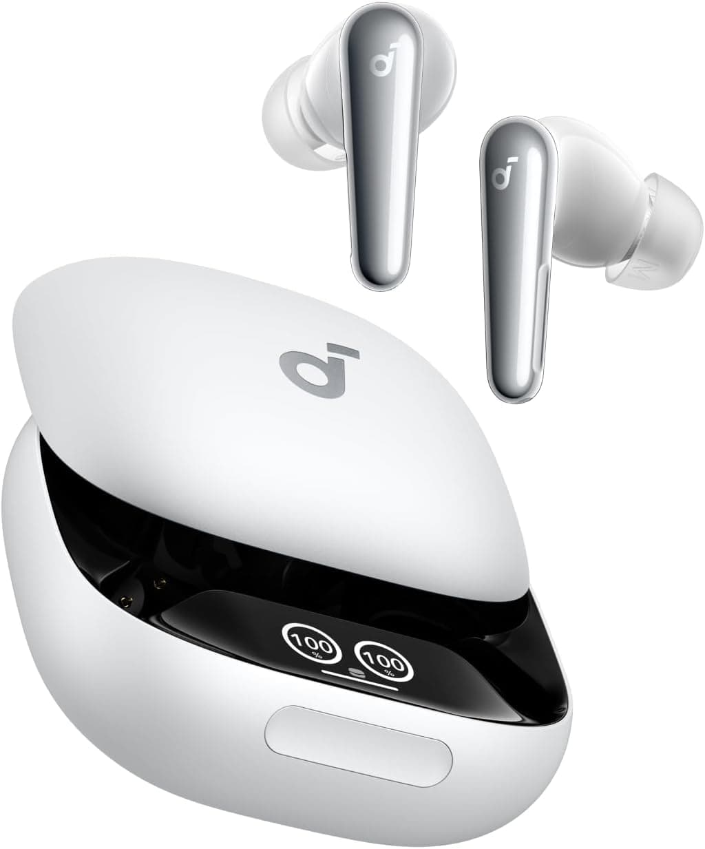 Soundcore Liberty 4 Pro by Anker, Noise Cancelling Wireless Earbuds, 7-Sensor and Real-Time Adaptive Noise Cancelling, 2× Faster Charging, Studio-Level Hi-Fi Music, Clear Calls with 6 Mics and AI Glossy Black