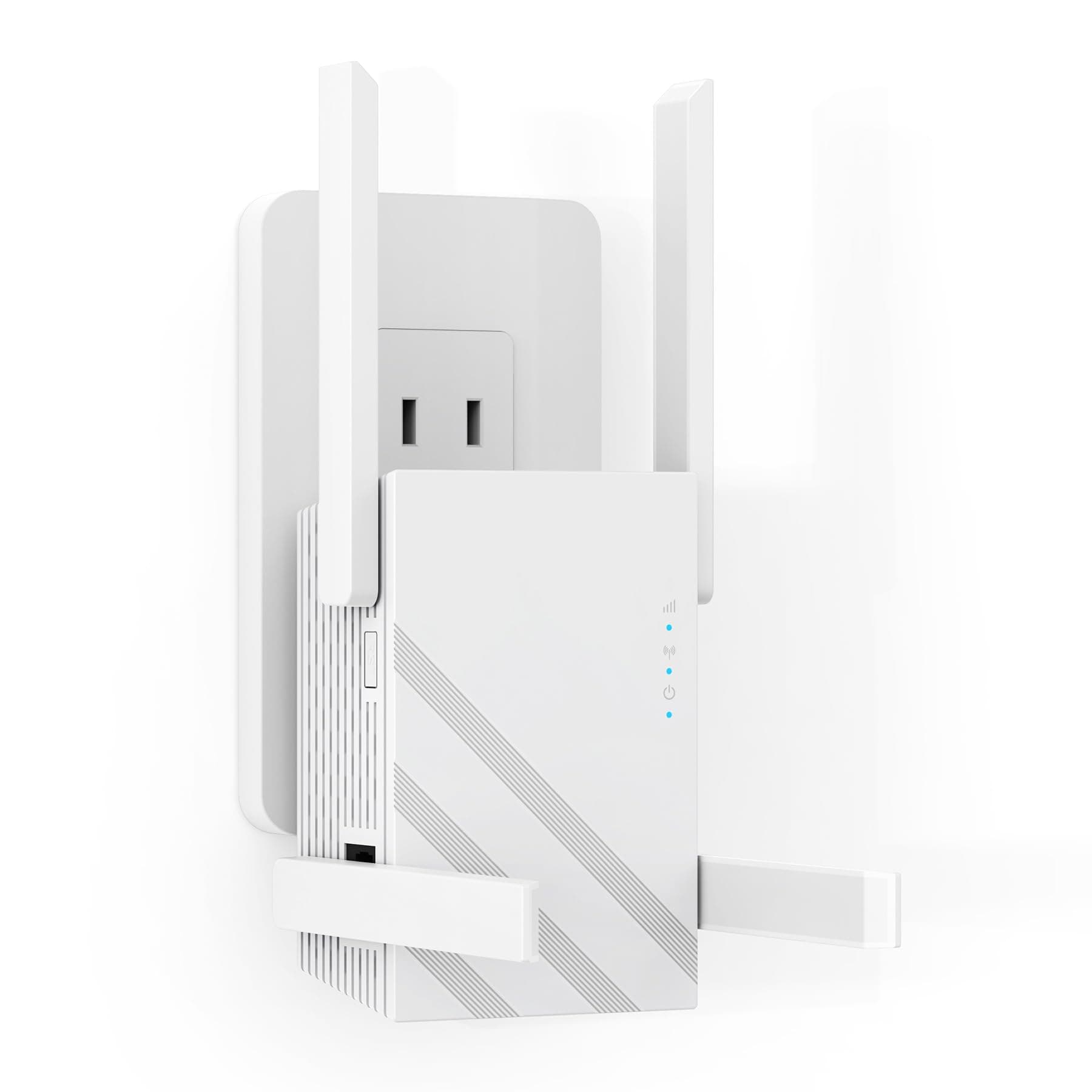 WiFi Extender Signal Booster,WiFi Extender Supports 105 Devices, 1.2Gbps Home Signal Booster,Dual Band 5GHz/2.4GHz, WiFi Booster Up to 12880 Sq.ft, EasyMesh Compatible, One Ethernet Port white