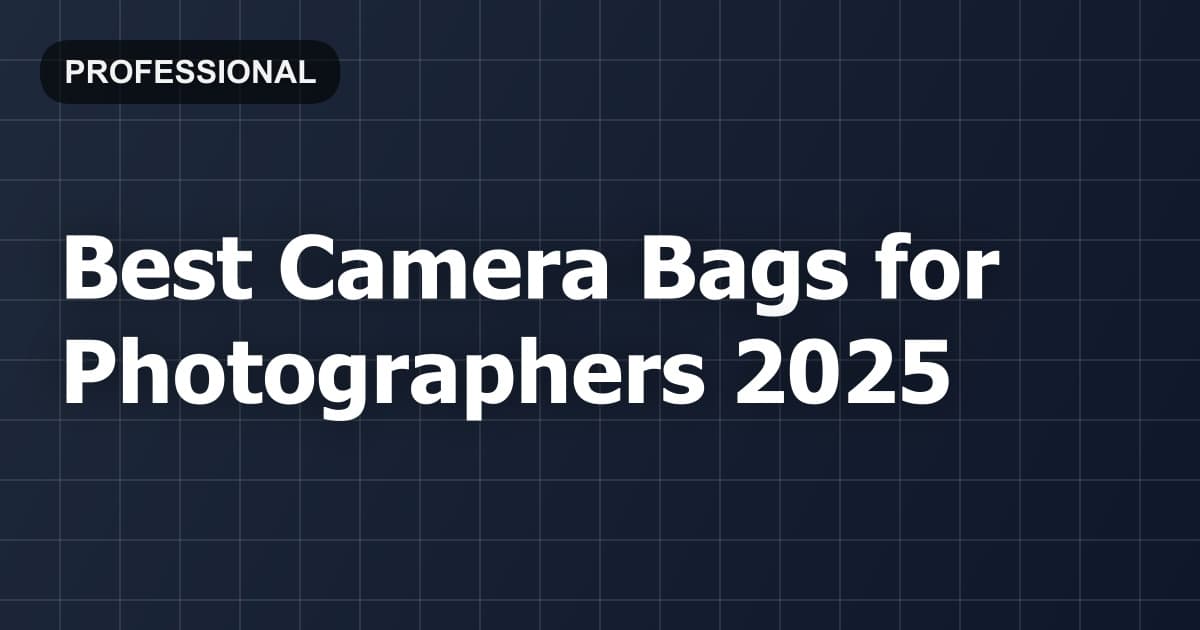 Best Camera Bags for Photographers 2026