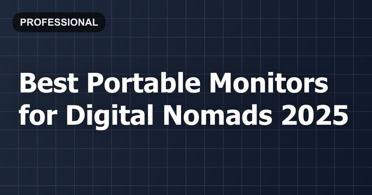 Best Portable Monitors for Digital Nomads 2026