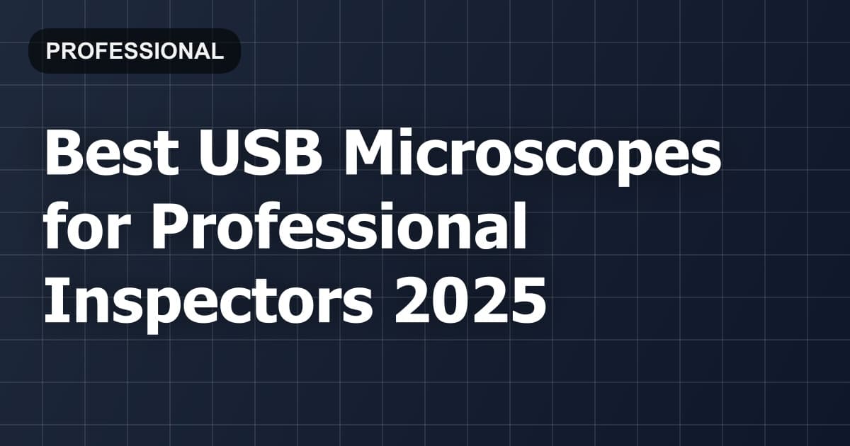 Best USB Microscopes for Professional Inspectors 2026