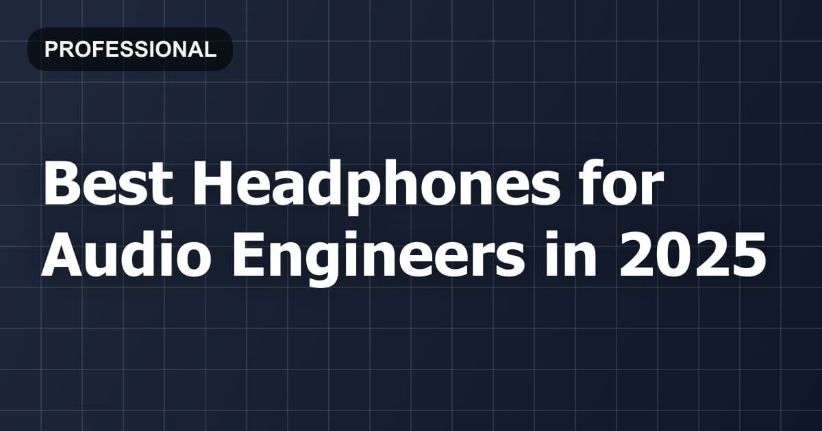 Best Headphones for Audio Engineers in 2026