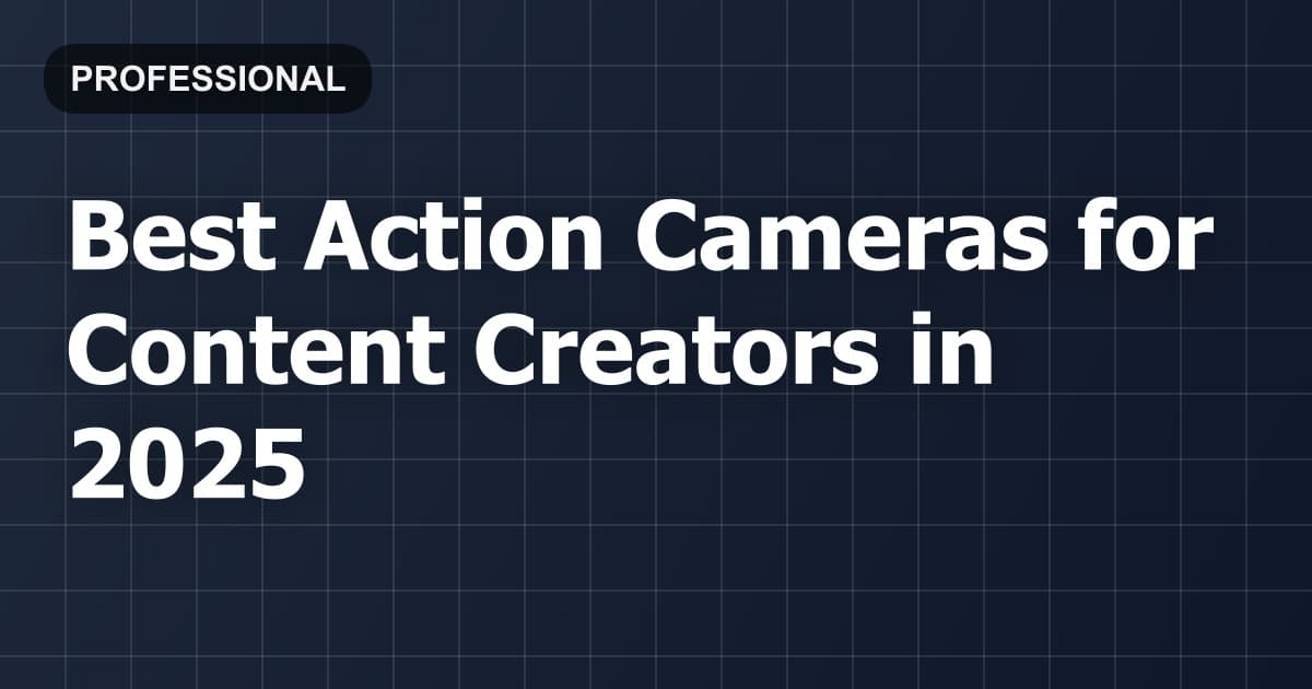 Best Action Cameras for Content Creators in 2026