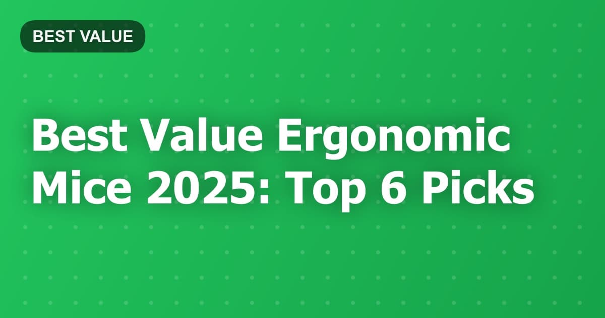 Best Value Ergonomic Mice 2025: Top 6 Picks