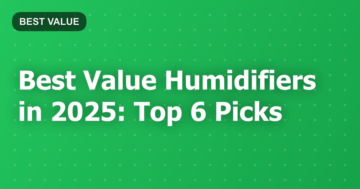 Best Value Humidifiers in 2025: Top 6 Picks