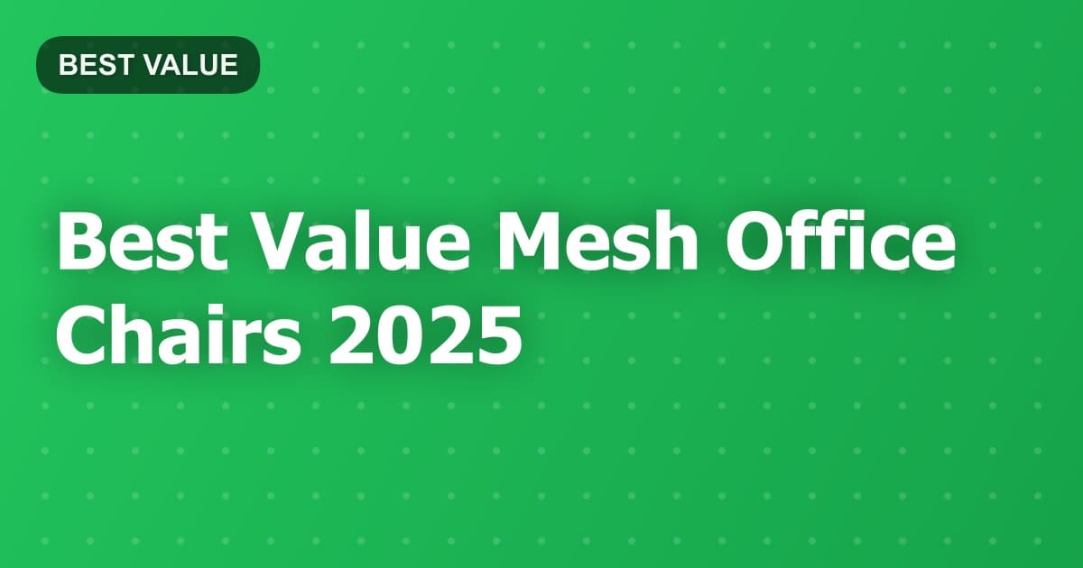 Best Value Mesh Office Chairs 2025
