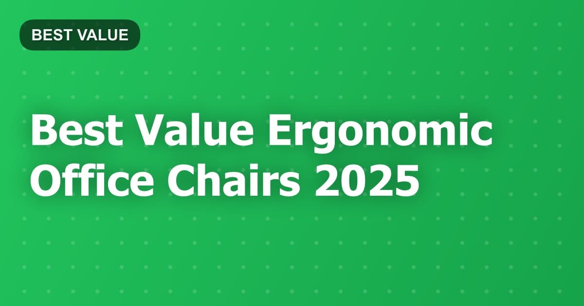Best Value Ergonomic Office Chairs 2026