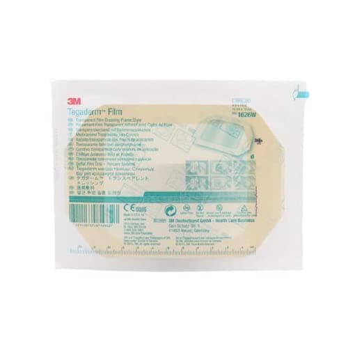 3M Tegaderm Transparent Dressing with Label 4" x 4 3/4" (10 x 12 cm) 25 per Box #1626W (25 Box) 25 Count (Pack of 1)