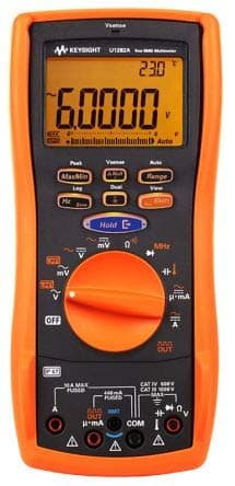 Keysight U1282A Digital Multimeter, 60000-Count, IP67 Water-Resistant, CAT IV 600V