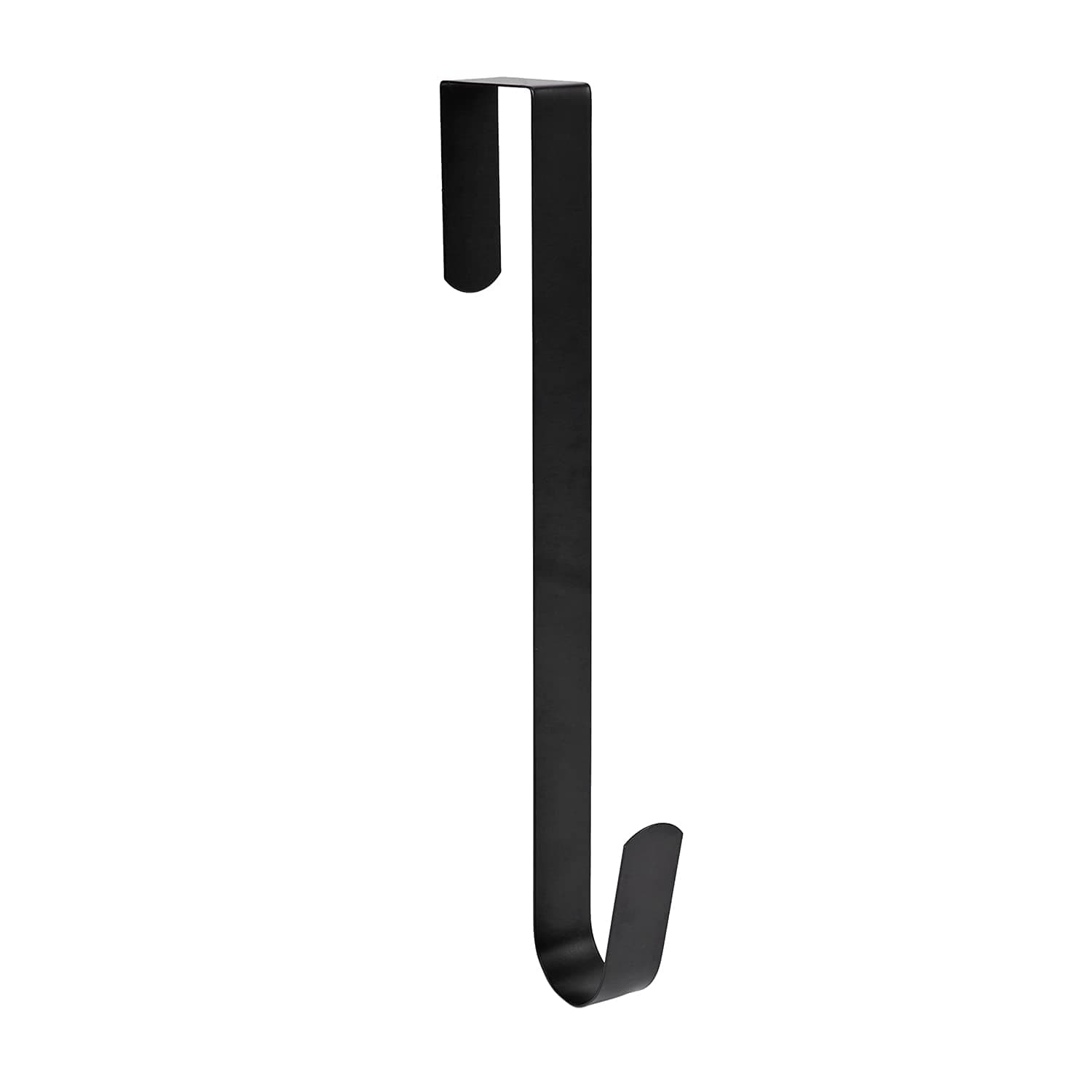 Sattiyrch 12" Wreath Hanger for Front Door,Steel Over The Door Hanger Hook,Wreath Door Hanger (Black,1) 1 Black