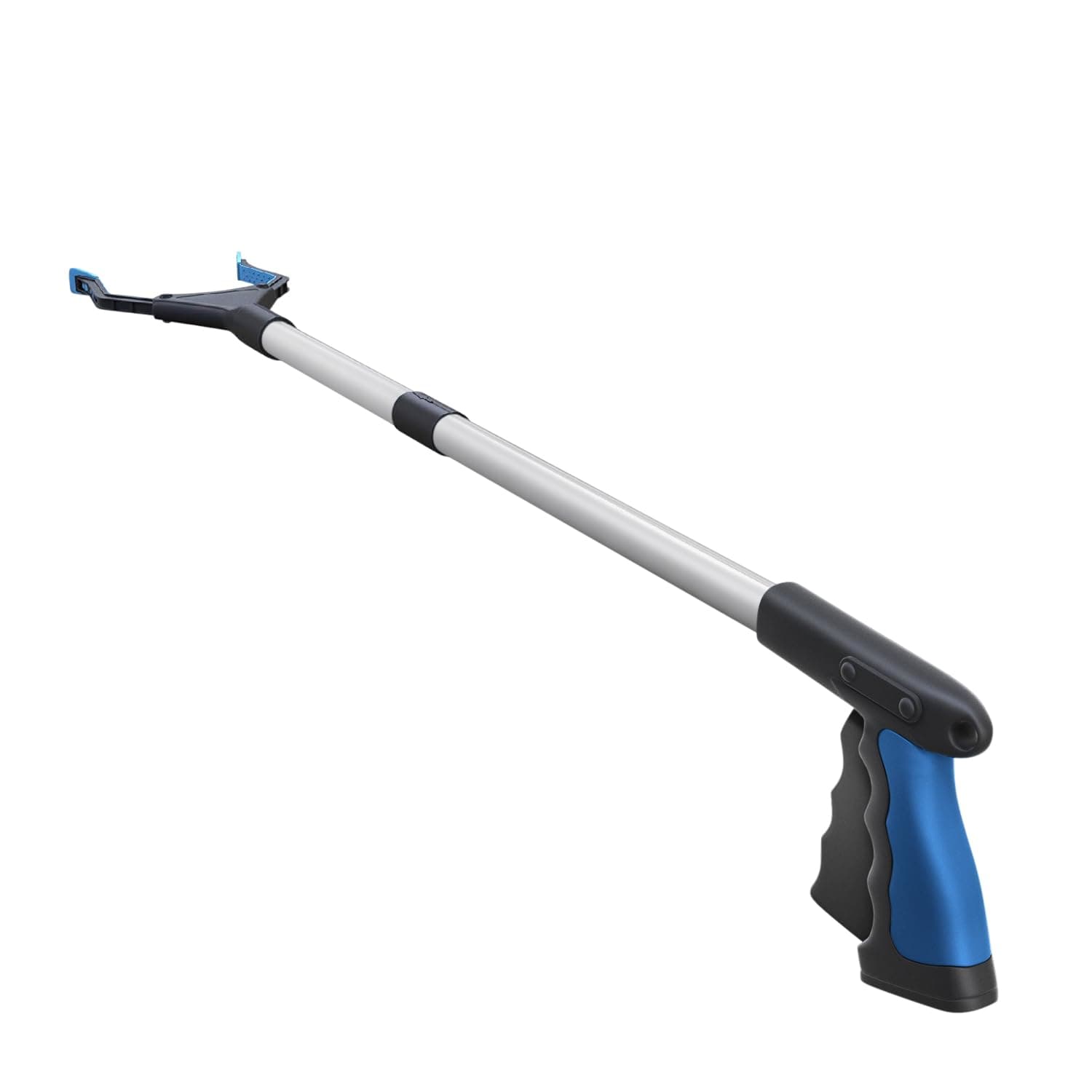 2024 Upgrade PowerGrip T9, Grabber Reacher Tool, Wide Jaw, Foldable, Steel Cable, with 96 Grip Points for Firm Grip, 32" with Magnet 32 Inch (Pack of 1) Blue