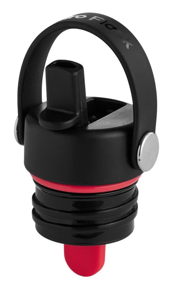 Hydro Flask Standard Mouth Lids- Accessory for Standard Mouth Water Bottle Flex Straw Black