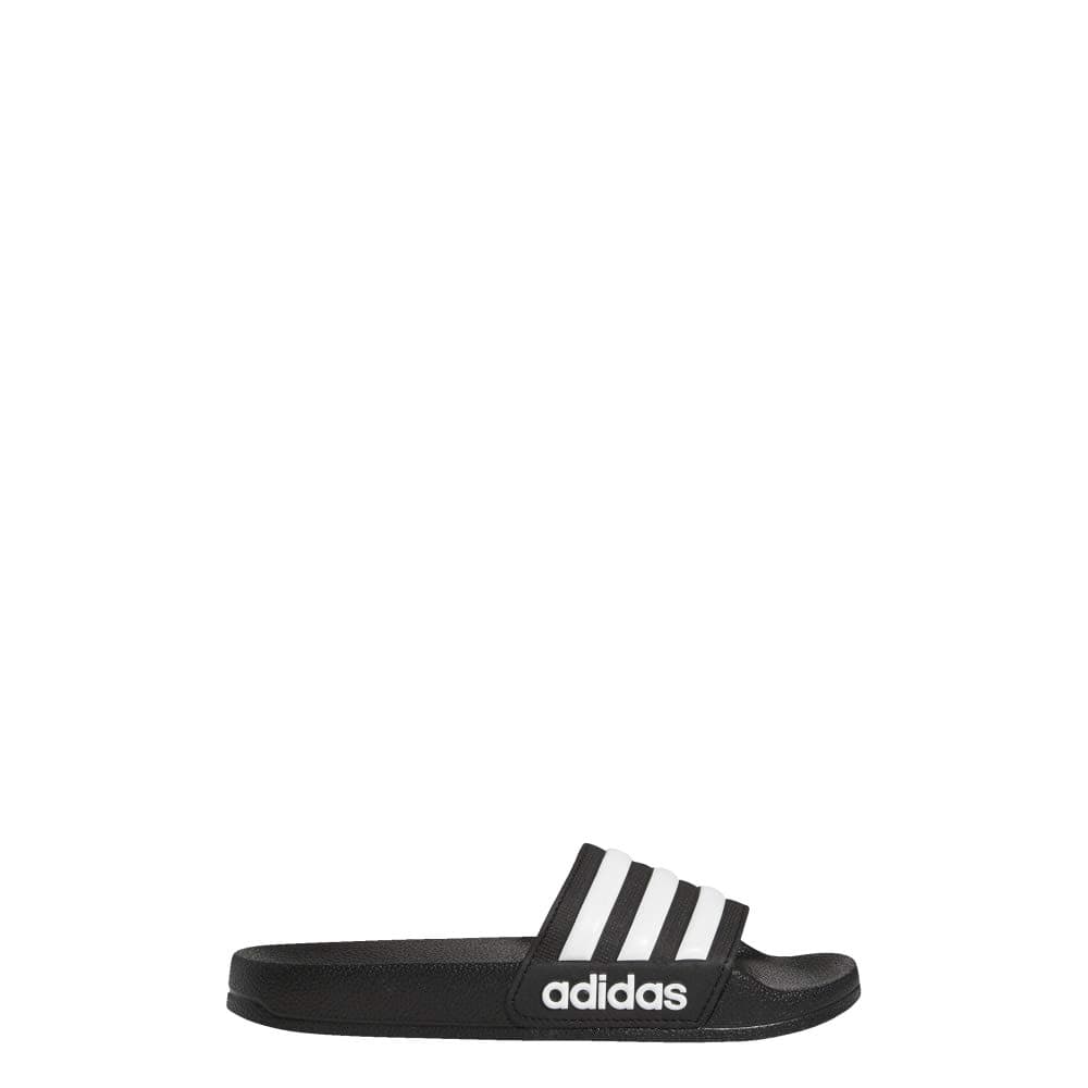 adidas Kids' Adilette Shower Slide Core Black/White/Core Black 4 Big Kid