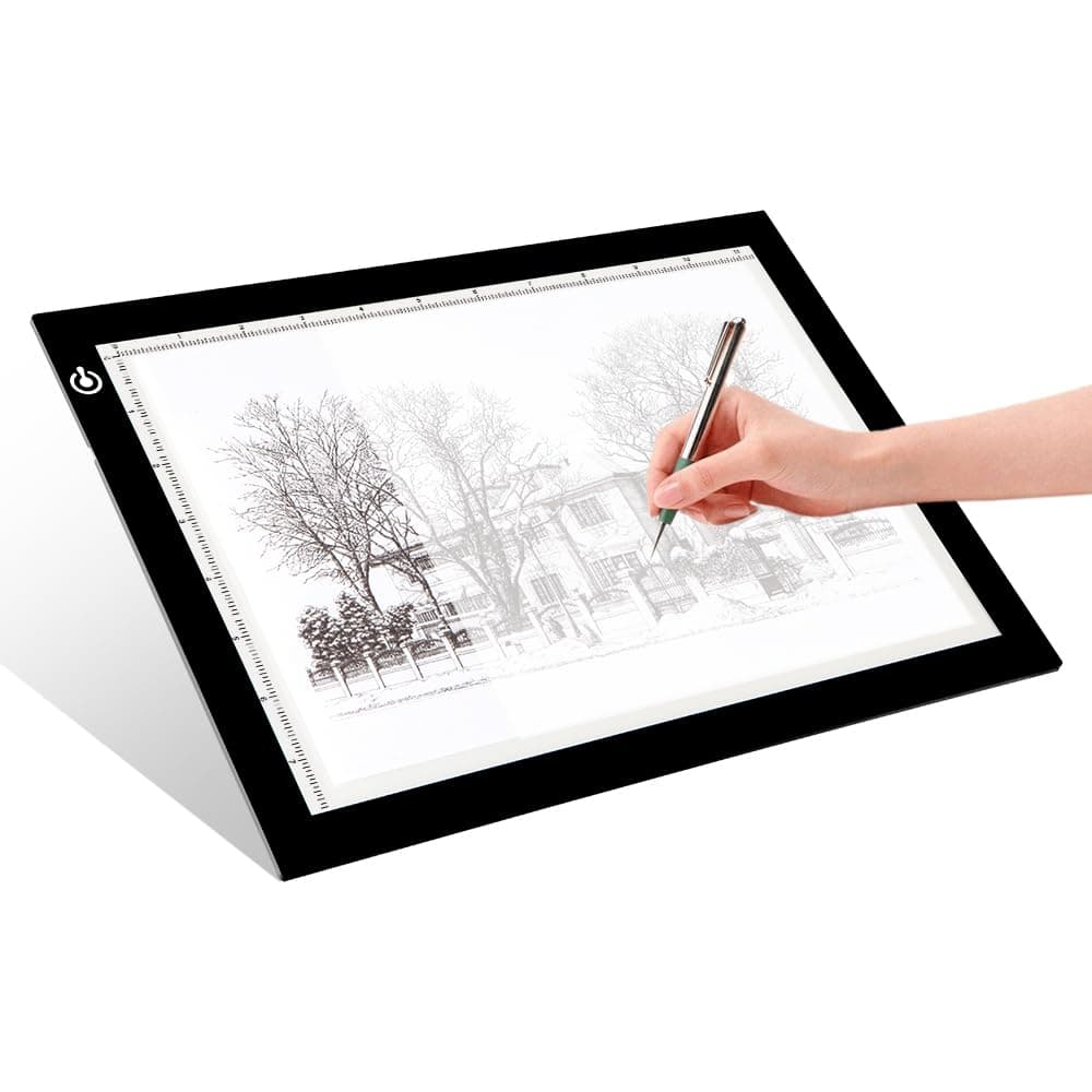 LitEnergy A4 LED Copy Board Light Tracing Box, Ultra-Thin Adjustable USB Power Artcraft LED Trace Light Pad for Tattoo Transferring, Drawing, Streaming, Sketching, Animation, Stenciling 01 - A4 BLACK