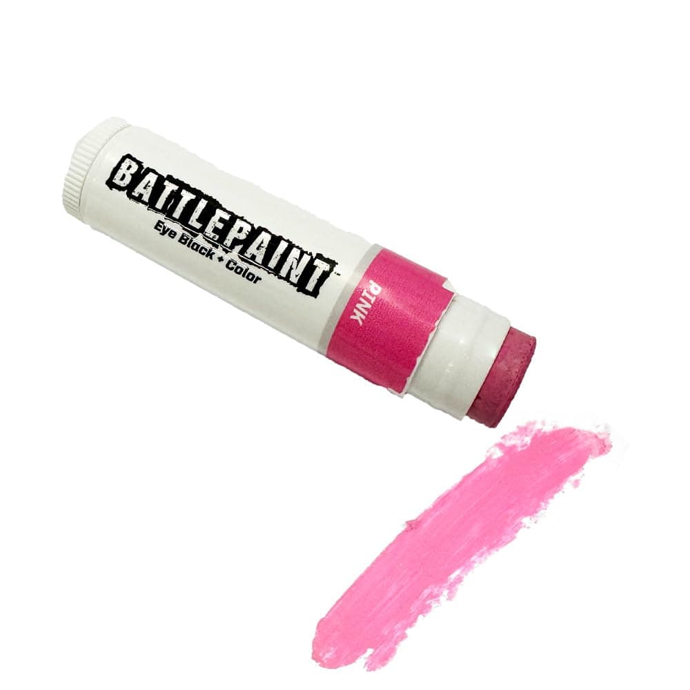 EyeBlack BattlePaint – Bright Colored Under Eye Black Grease for Pro Athletes and Super Fans – Baseball, Softball, Football – 2 Sticks 1 Stick Pink