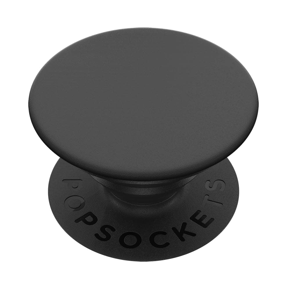 PopSockets Phone Grip with Expanding Kickstand, Adhesive Grip - Black Adhesive Black