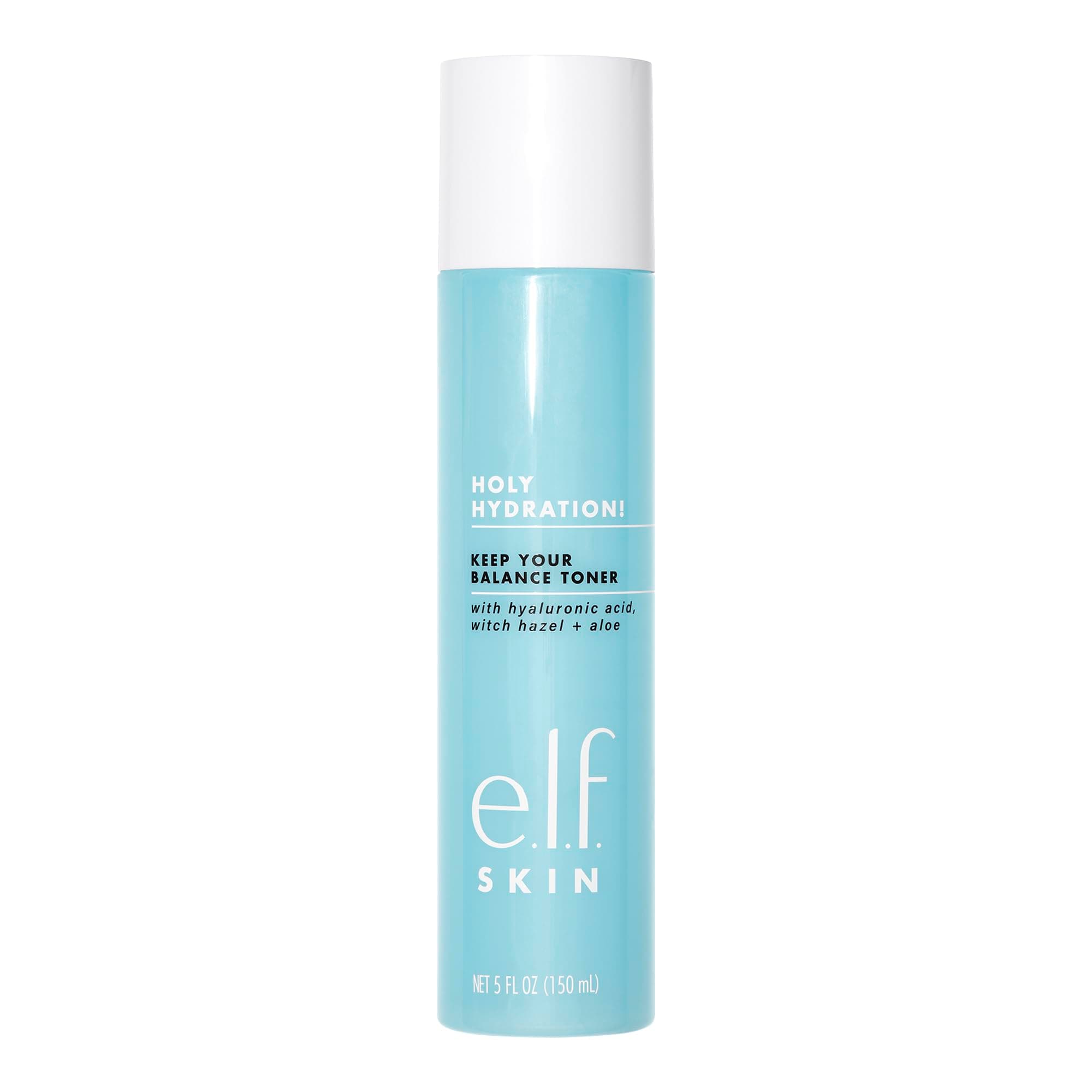 e.l.f. Keep Your Balance Toner, Gentle, Refreshing, Anti-Inflammatory, Removes Makeup & Impurities, Hydrates, Cleanses, Soothes, Infused with Hyaluronic Acid, Witch Hazel and Aloe, 5.072 Fl Oz 5.07 Fl Oz (Pack of 1)