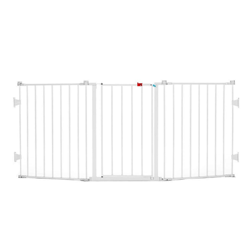 Regalo 76 Inch Super Wide Configurable Baby Gate, Includes 4 Pack of Wall Mounts and Hardware 28-76"W x 30"H White