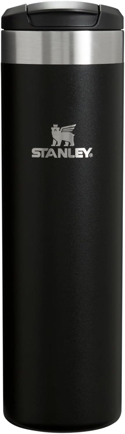 Stanley AeroLight Transit Bottle 20 oz | Locking Drink Through Lid | Leak Resistant Water Bottle or Coffee Travel Mug | Lightweight Insulated Stainless Steel | BPA-Free | Black 20 Ounces Black