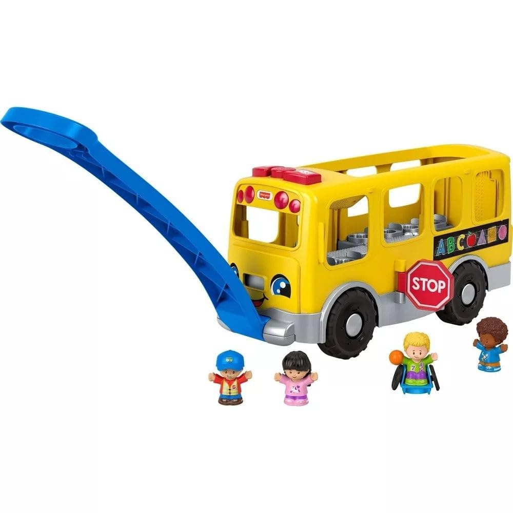 Fisher-Price Little People Toddler Learning Toy, Big Yellow Bus Musical Pull-Along Vehicle for Pretend Play Kids Ages 1+ Years English