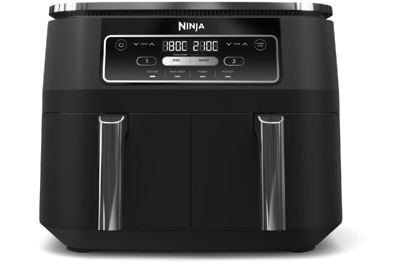 Ninja Foodi Dual Zone Digital Air Fryer, 2 Drawers, 7.6L, 4 in 1, No Oil, Air Frying, Maximum Crisp, Roast, Heat, Non-Stick, Washable Baskets