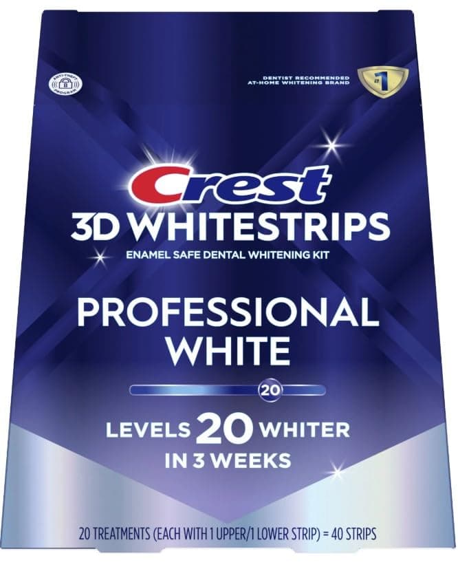 Crest 3D No Slip Whitestrips Professional Effects Teeth Whitening Kit 20 ea 40 Count (Pack of 1)
