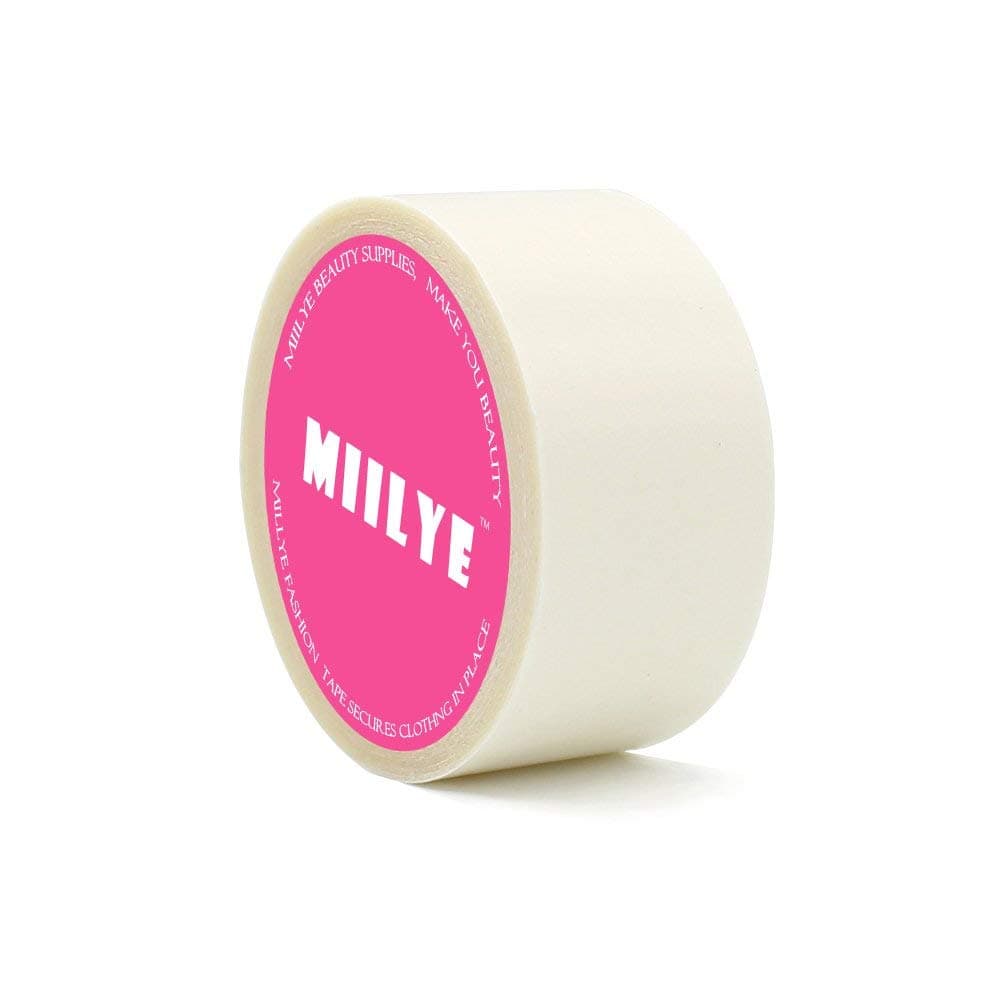 Double Sided Skin Tape, Body and Clothing Friendly Self-Adhesive Tape to Keep Fashion Dress/Fabric in Place, 1 in x 29 ft clear