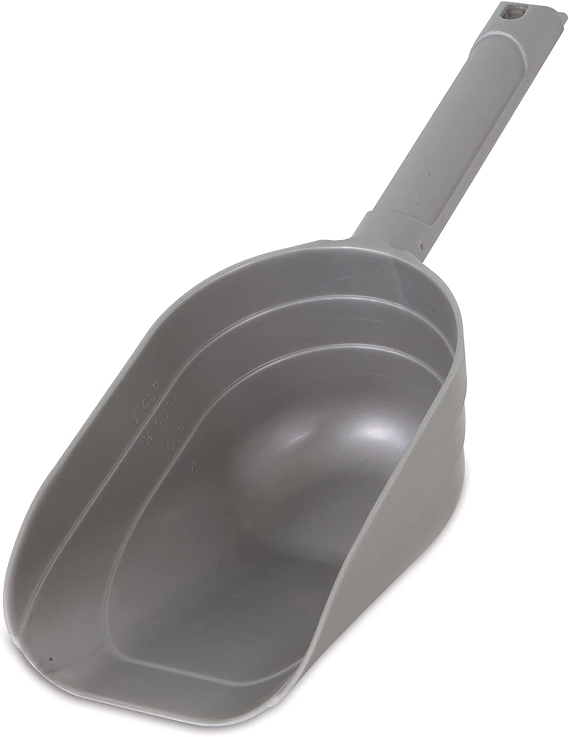 Petmate 2 Cup Pet Food Scoop With Measuring Lines; BPA Free,Silver 3 Cup