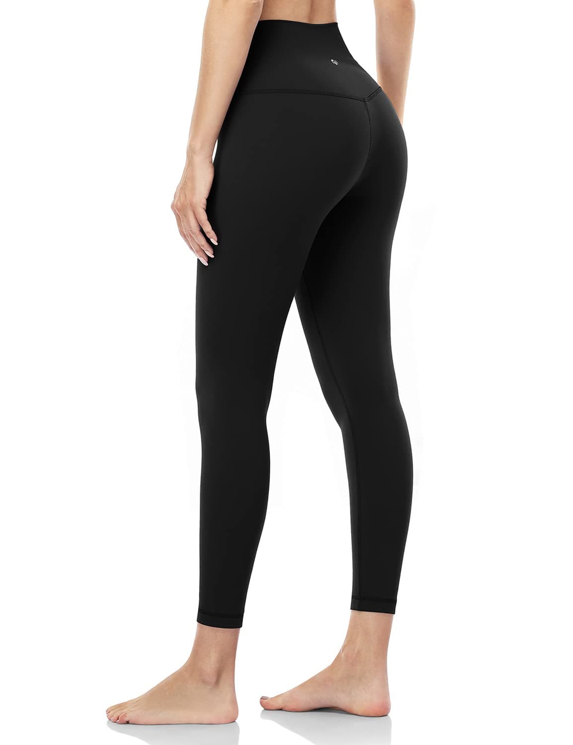 HeyNuts Pure&Plain 7/8 High Waisted Athletic Leggings for Women, Buttery Feeling Workout Tummy Control Yoga Pants 25''