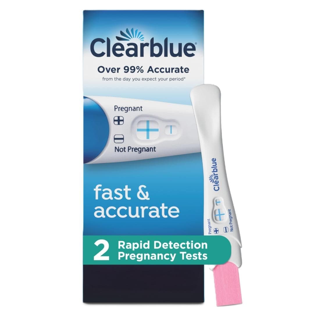 Clearblue Rapid Detection Pregnancy Test, Home Pregnancy Kit, 2 Count Rapid 2