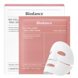 BIODANCE Bio-Collagen Real Deep Mask, Hydrating Overnight Hydrogel Mask, Pore Minimizing, Elasticity, Plumping Improvement, Korean Skincare, Stocking Stuffers for Teen Girls | 1.19oz(34g) x 4ea Collagen 4 Count (Pack of 1)