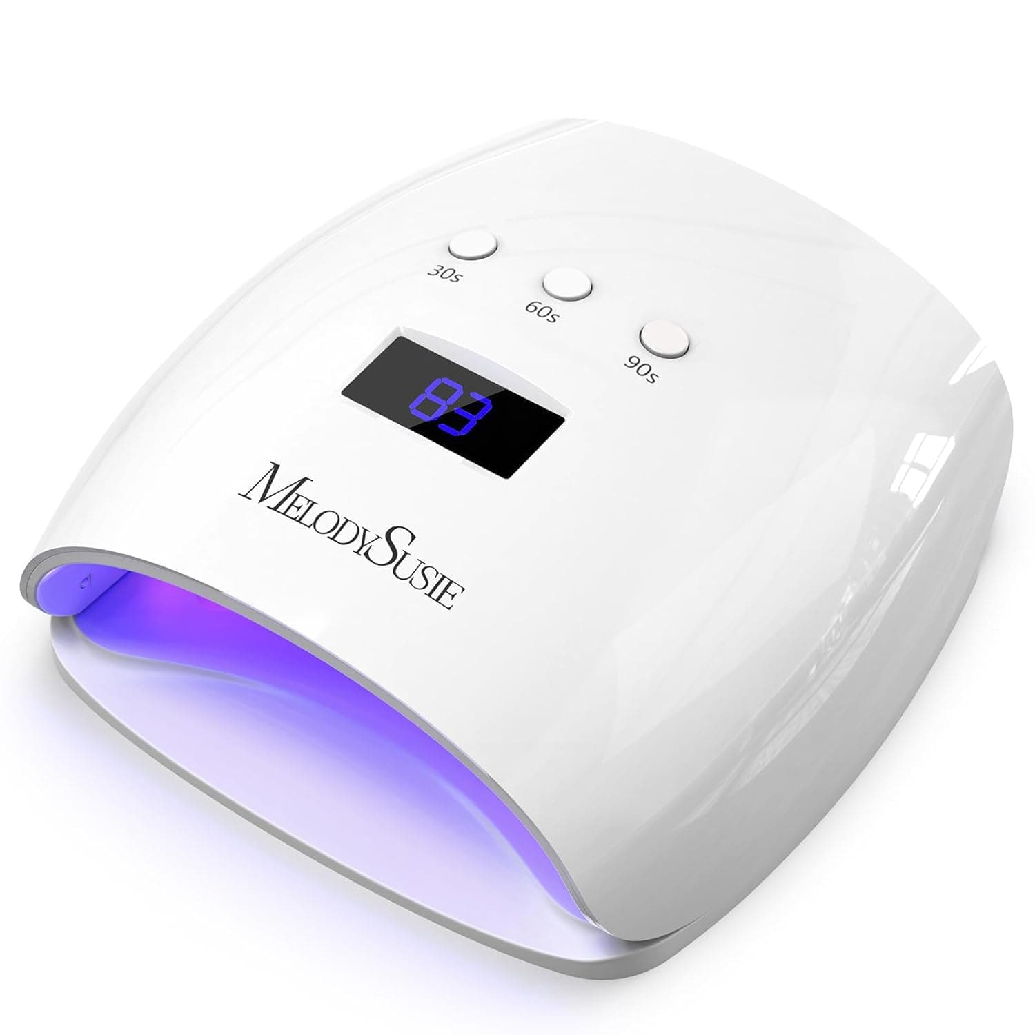 MelodySusie Professional UV LED Nail Lamp, P-Plus30I High Efficient Nail Dryer with 3 Timers & Detachable Base Cures All Hard Gels, Especially Rhinestone Glue, Solid & Liner Gel Polishes 54W Nail Lamp