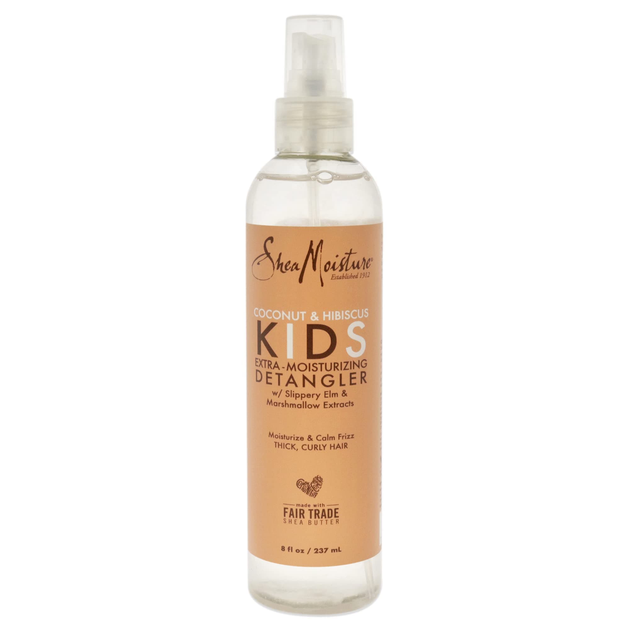 SheaMoisture Kids Extra Moisturizing Detangler Coconut & Hibiscus for Curly Hair Shea Butter Hair Care Product 8 oz 8 Fl Oz (Pack of 1)
