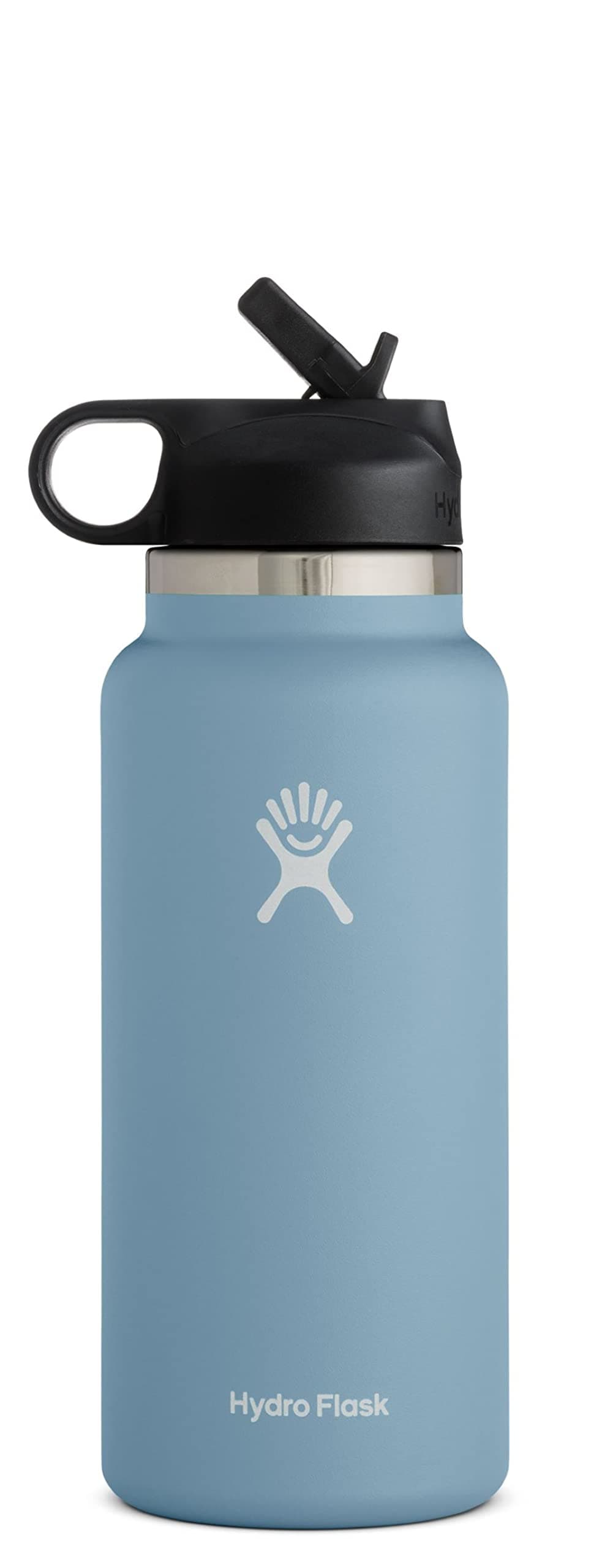 Hydro Flask 32 Oz Wide Flex Straw Cap Bottle - Insulated Stainless Steel - Wide Straw Lid, Non Spill, Leakproof in Rain 32 Oz Rain