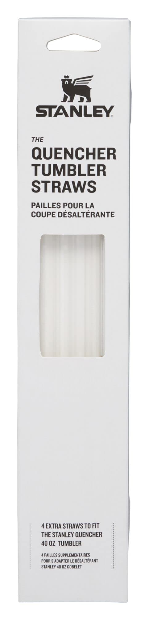 Stanley Quencher Tumbler Straws | Reusable Replacement Straws for Tumbler with Handle | Stainless Steel Drinking Cup Accessory | BPA-Free Clear 4 Pack for 40oz