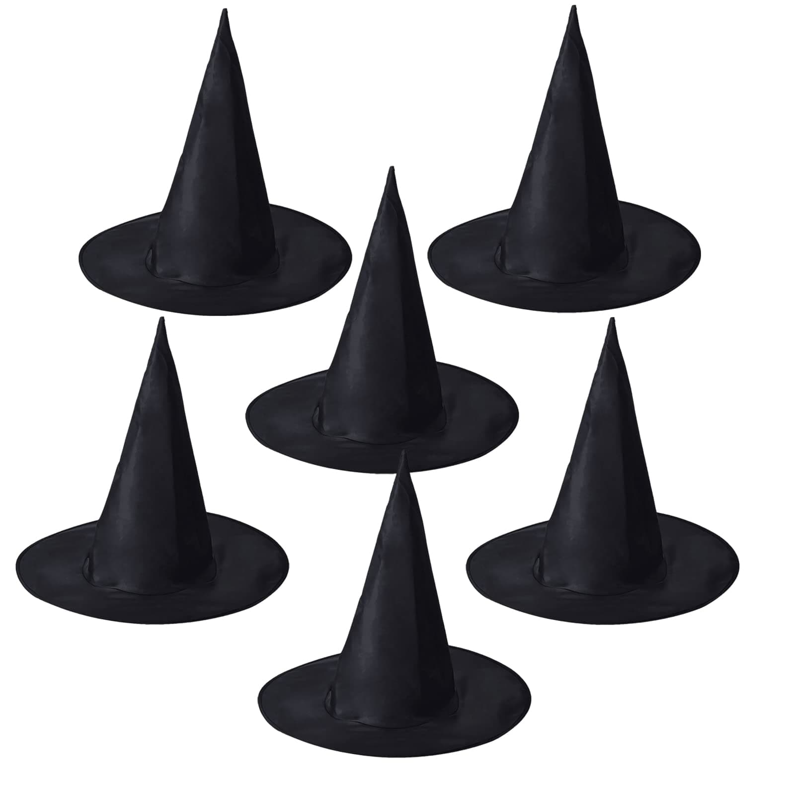 6PCS Halloween Witch Hats For Halloween Costume & Cosplay Wizard Hat Decoration Kids Party Favors Dressing Up