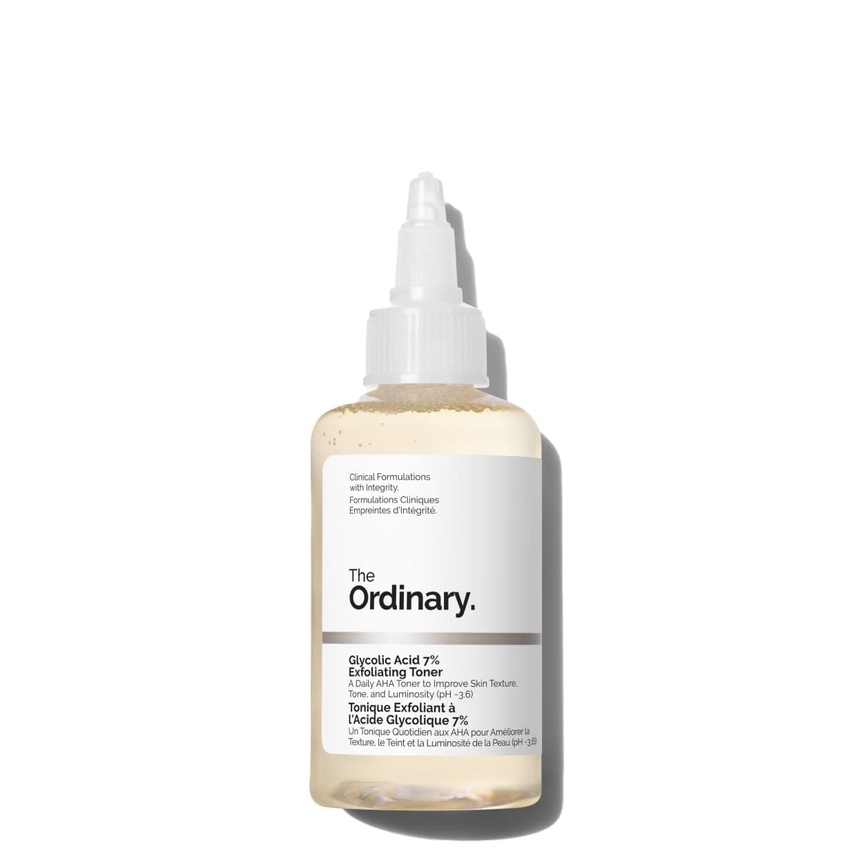 The Ordinary Glycolic Acid 7% Exfoliating Toner, Brightening and Smoothing Daily Toner for More Even-Looking Skin Tone 8.11 Fl Oz (Pack of 1)
