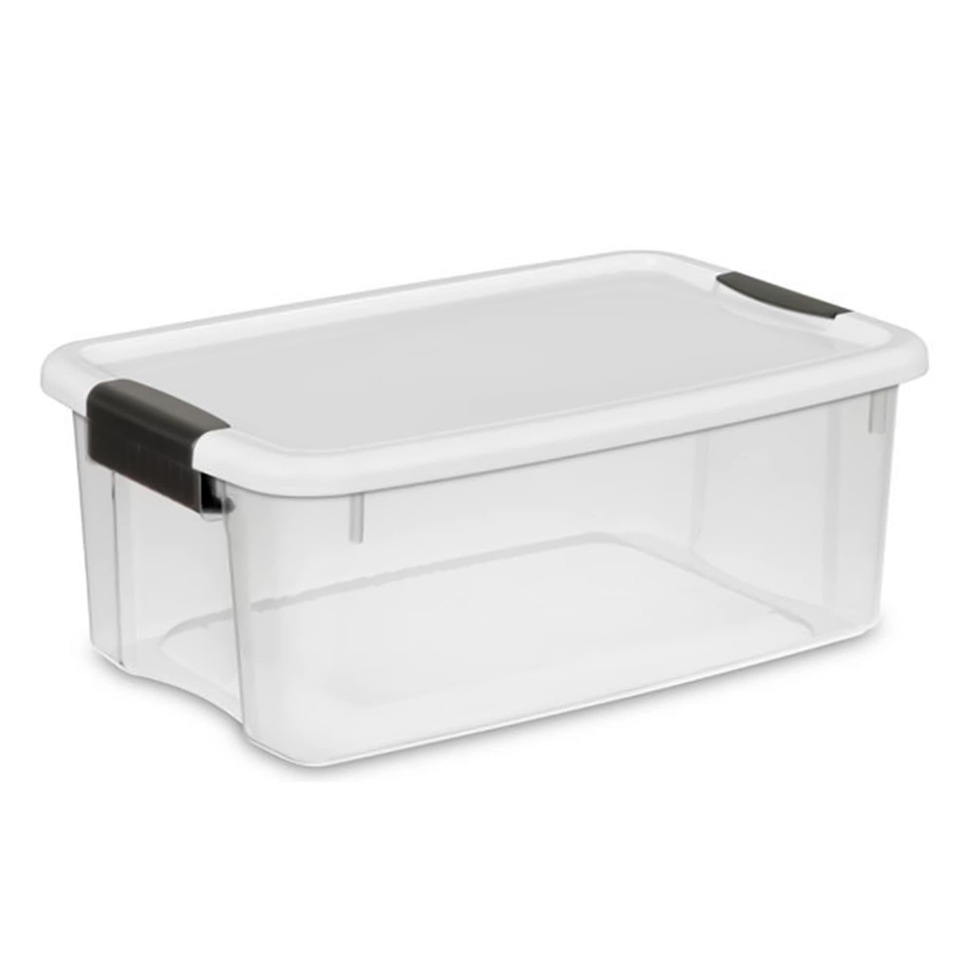 STERILITE 19848006 Ultra Storage Tote with Titanium latches, 18 Quart