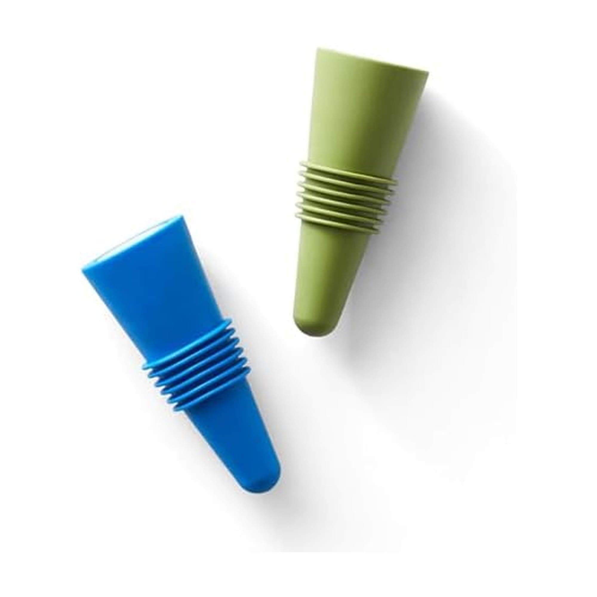 Rabbit Wine and Beverage Bottle Stoppers with Grip Top (Blue, Set of 2) Blue Bottle Stopper