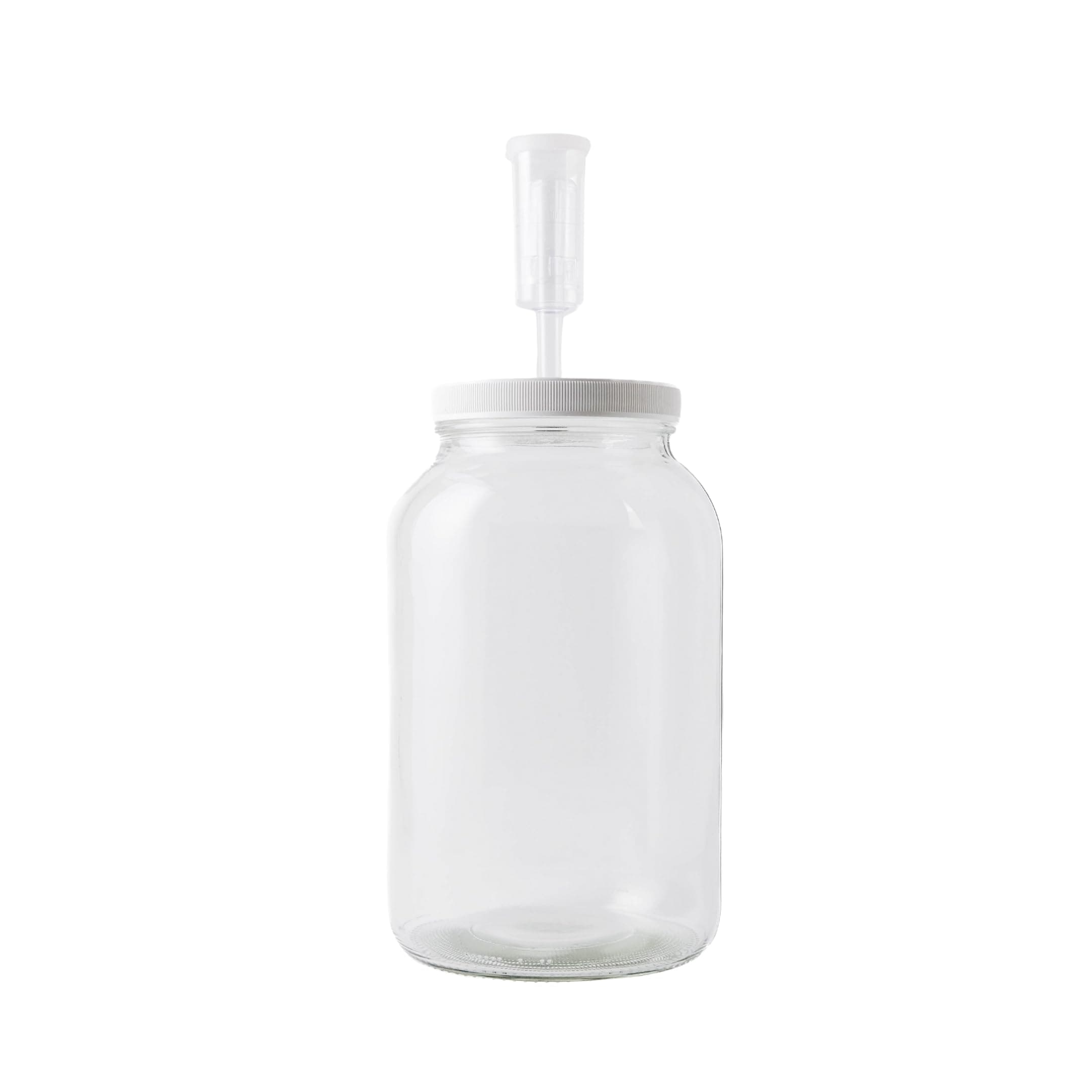 FastRack - Wide Mouth Glass Jar with Lid and Econolock Airlock, Large , 1 Gallon , Clear Wide Mouth Jar