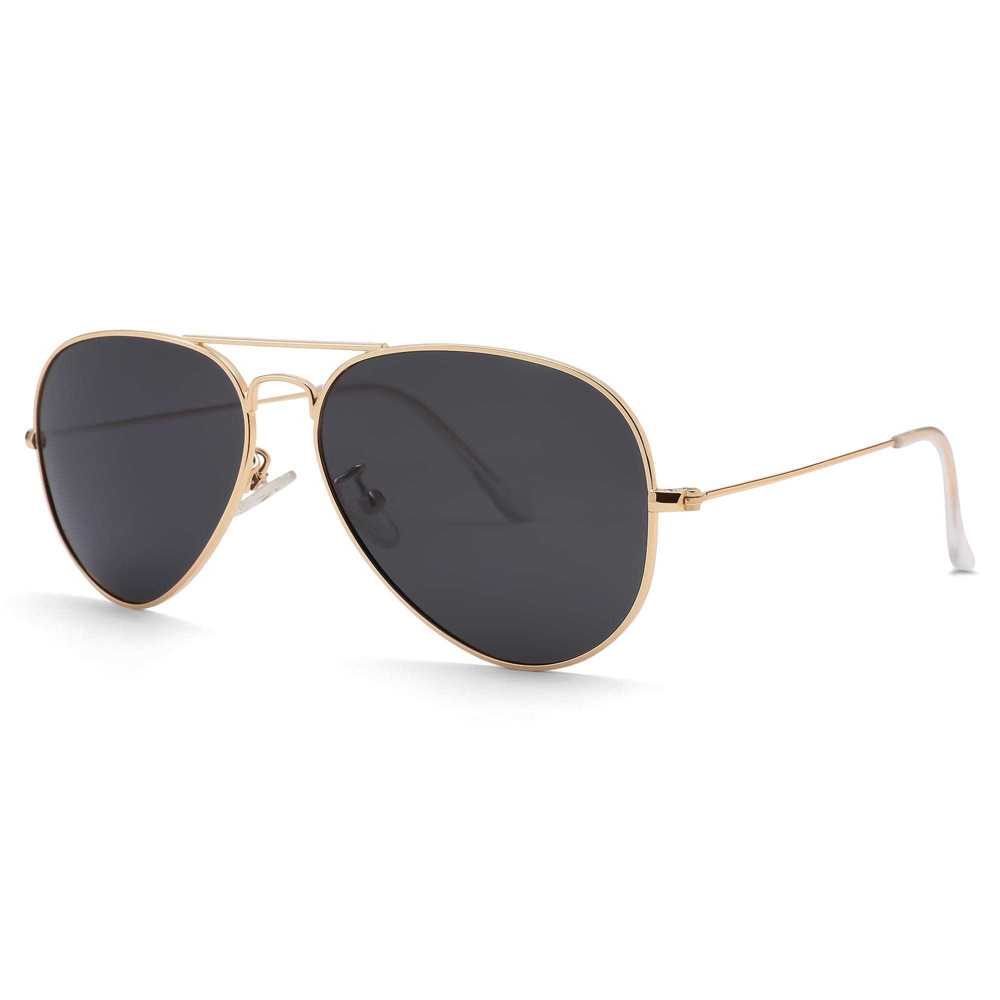 Pro Acme Aviator Sunglasses for Men Women Classic Polarized UV400 Protection (00) Gold Frame/Black Lens 58 Millimeters