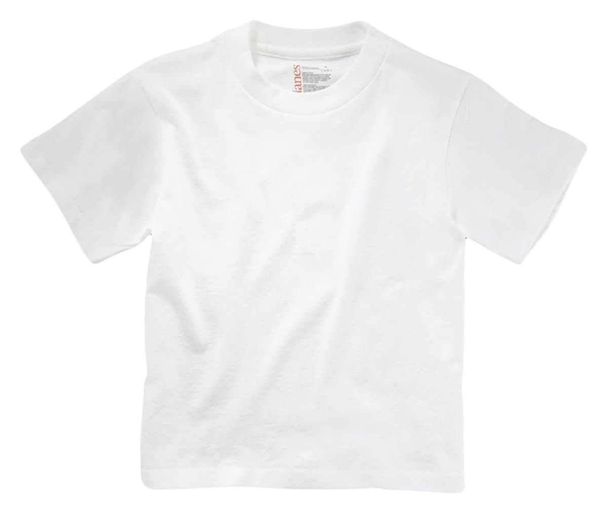 Hanes Boys' Tagless Comfort Seam White Tee 4T